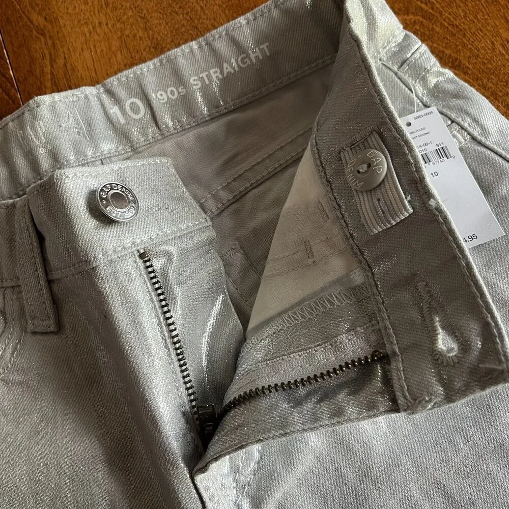 Gap silver jeans 10 NWT